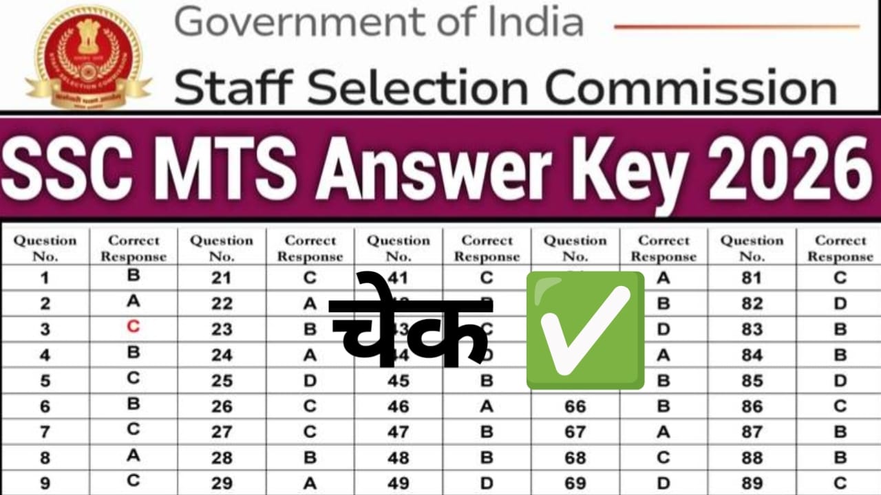SSC Mts Answer key